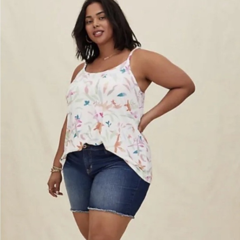 Torrid Super Soft‎ Knit Multi Watercolor Floral Swing Cami 2X